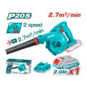 Sopladora de aire con regulador de velocidad 20v + batería y cargador total